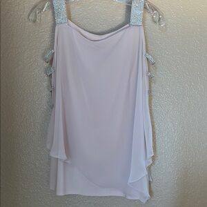 Elegant Women's Pink Embellished Top